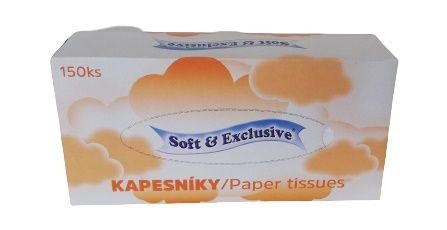Kosmet.kapesníčky 2vr BOX 150ks Soft&Exc | Papírové a hygienické výrobky - Kapesníky